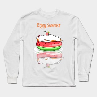 Cat Enjoy Summer Long Sleeve T-Shirt